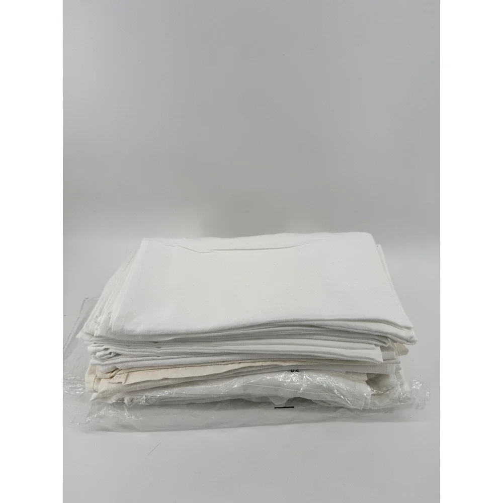 Bulk 14 Lot White Cotton Flour Sack Towels Kitchen Dish Cloths Crafting Supplies